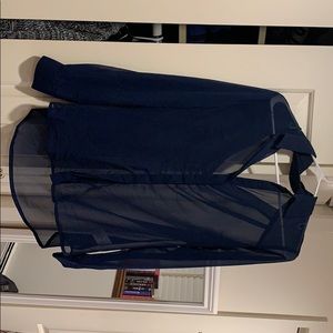 Navy blue button up shirt